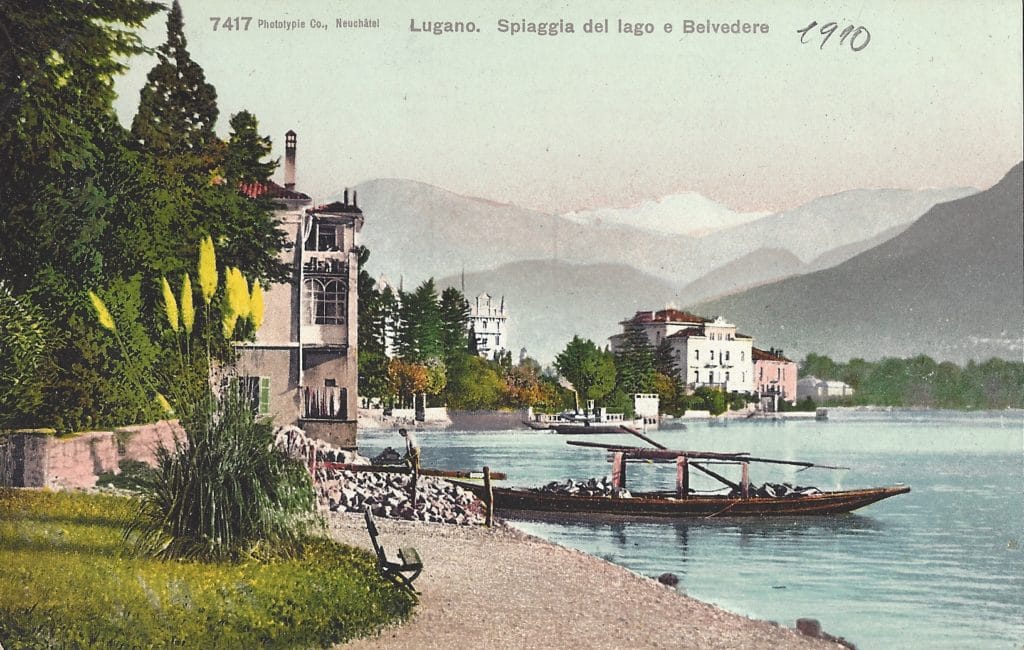1910 Spiaggia davanti riva Caccia